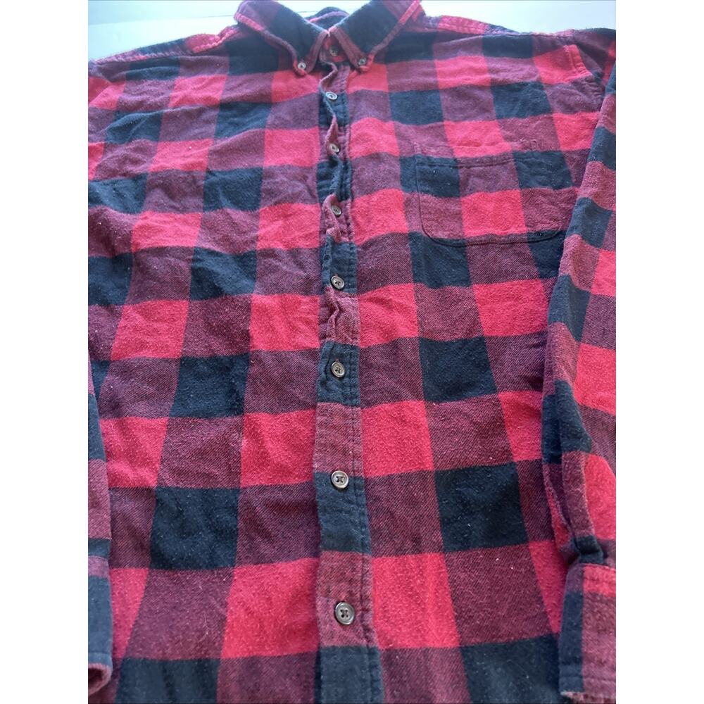Croft&Borrow Red Pattern Button Up Flannel Size Xl - image 4